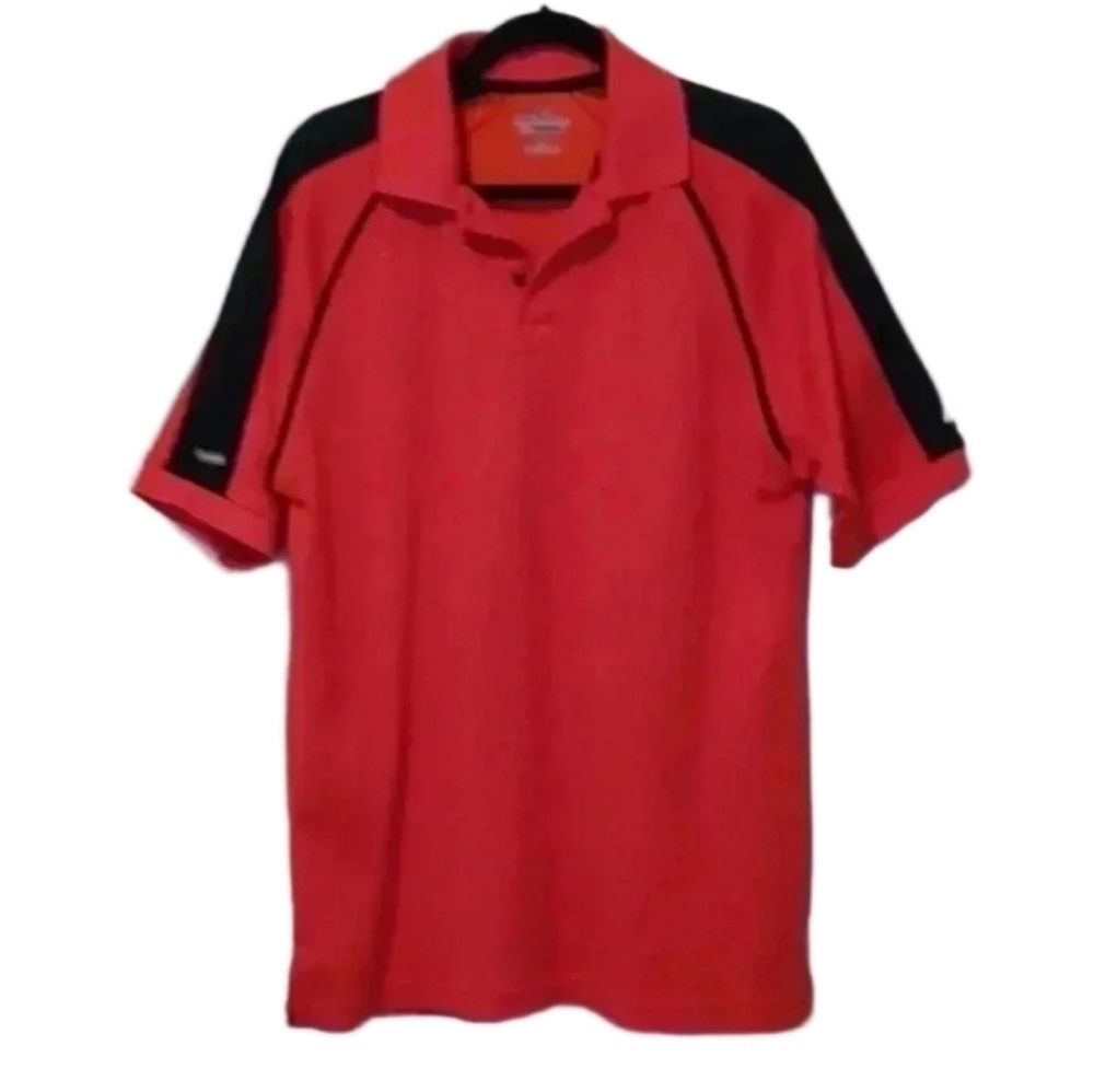 > Russell Athletic Men's orange color polo shirt Size Large Casual